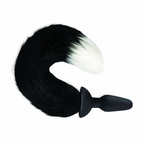 Plug Anal Vibrant WhipSmart Furry Tales Noir & Blanc – Queue en Fourrure & Télécommande | Lust & Love